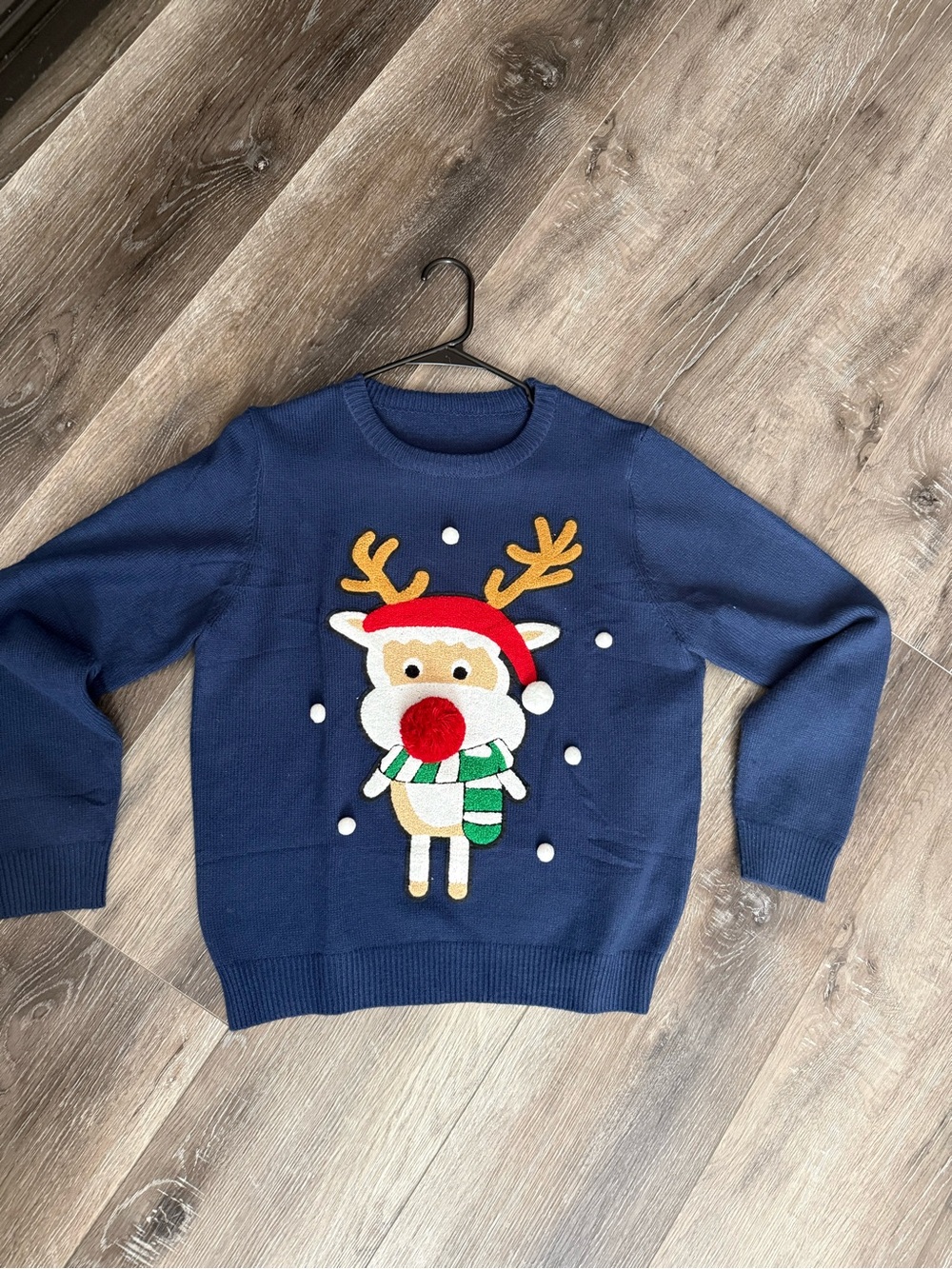 Navy Christmas Reindeer Sweater